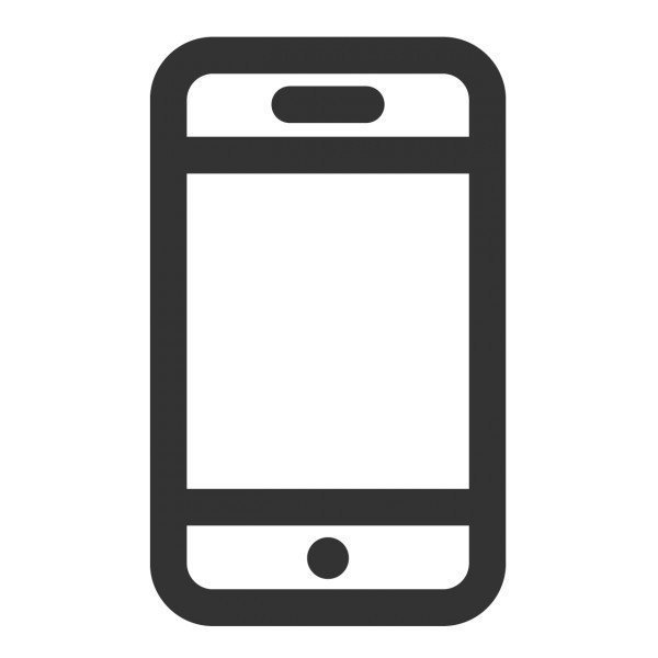 Smartphone-Symbol mit leerem Display